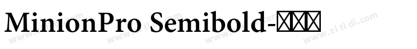 MinionPro Semibold字体转换